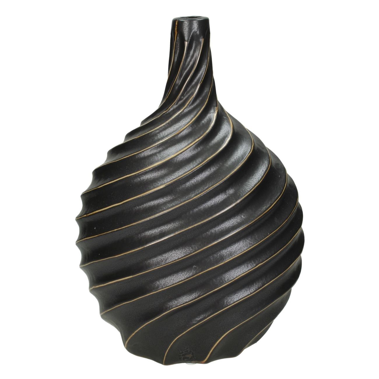 Vase Stoneware Black 30cm hover image